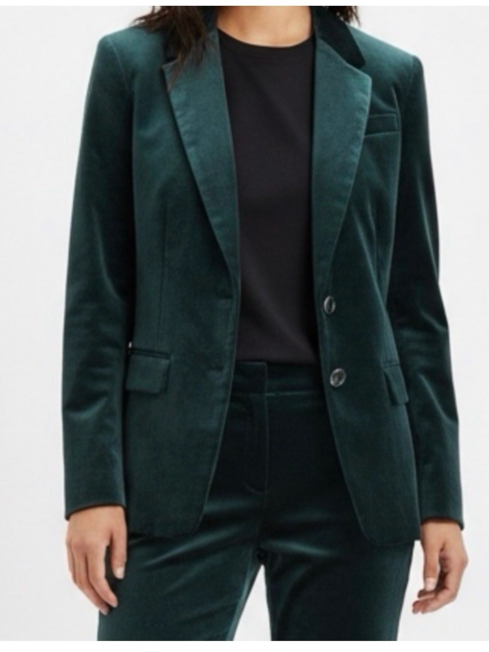 J. Crew NWT Nipped In Velvet Blazer Rich Green Size 8 Luxe‎ Dark Preppy Academia